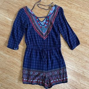 Charlotte Russe bohemian romper, size medium